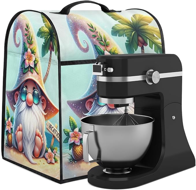 Gnome Kitchen Aid Mixer Cover Compatible Stand Mixer Dust Cover | Beach Summer - Image 2