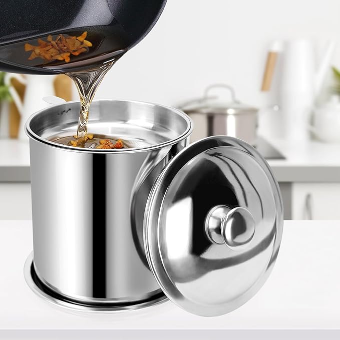 Bacon Grease Container, Kitchen Oil Container Can - Image 4