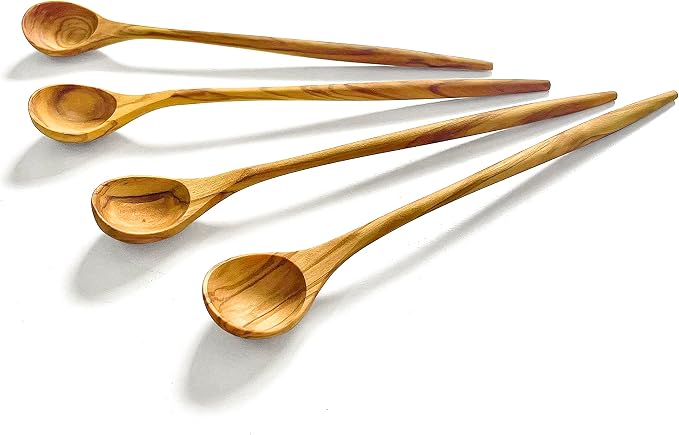 WONDERFUL 100% Natural Olive Wood Long Handle Spoons by WONDERFULHOUSEHOLD