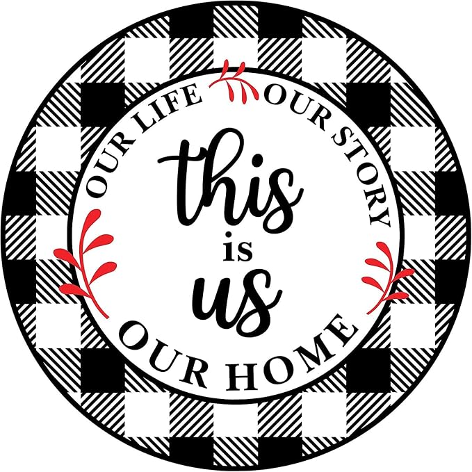 Retro Round Sign This is us Wedding Couple Gift Decor Poster No Frame Metal Tin by Unknown