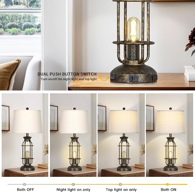 28" Tall Farmhouse Table Lamp - Image 3
