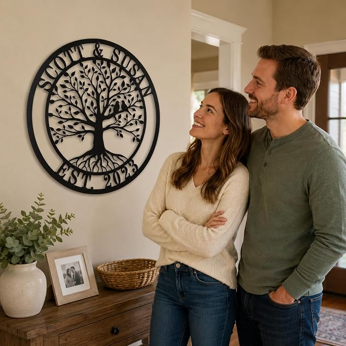 Personalized Tree of Life Metal Sign, Custom Metal Signs, Tree of Life - Image 2