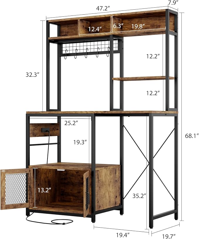 GarveeHome Kitchen Bakers Rack - Image 2