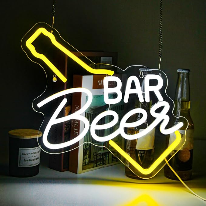 Bar Beer Neon Sign, Beer Neon Light Sign by Lurevia