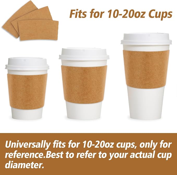 MAQIHAN 200PCS Coffee Cup Sleeves - Image 3