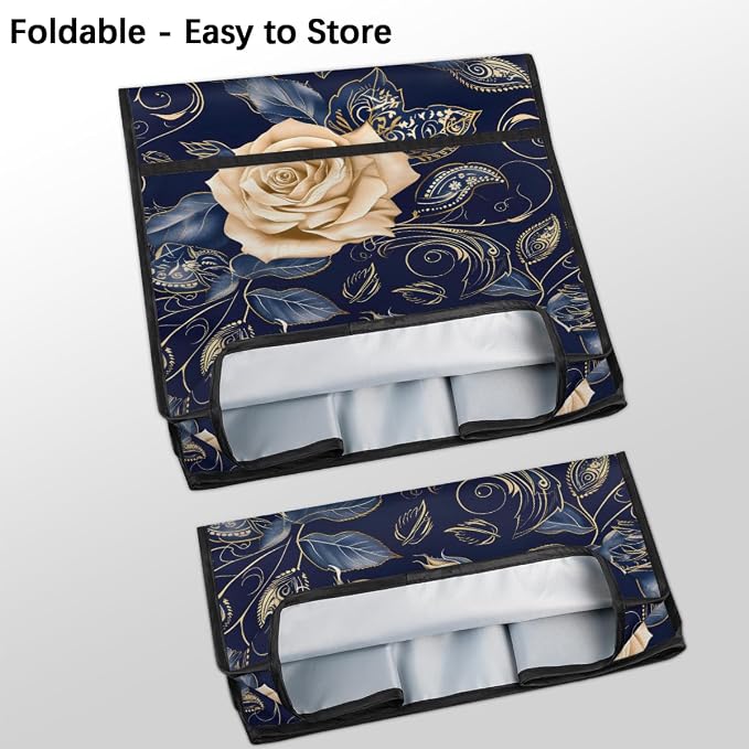 Roses Kitchen Aid Mixer Cover Compatible Stand Mixer Dust Cover | Golden Blue - Image 8