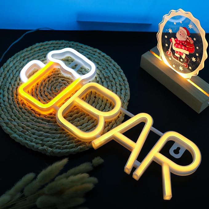 ENUOLI Bar Neon Sign, Beer Neon Light Bar LED Light, USB/Battery Powered Led - Image 7