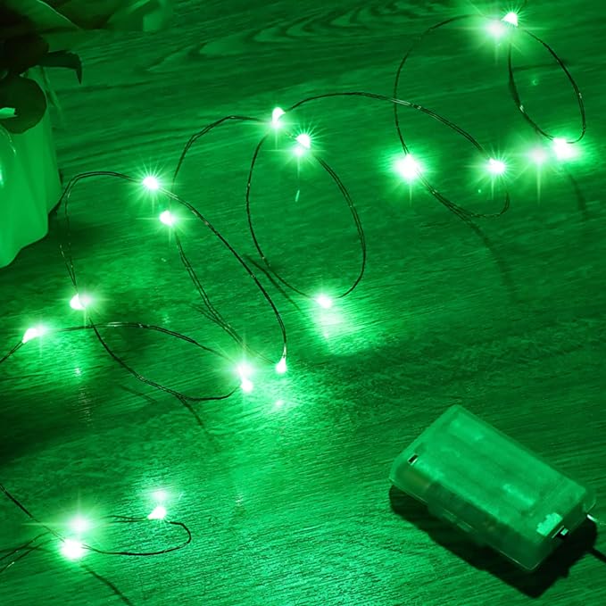 Ariceleo Mini St. Patrick's Day Fairy Lights Battery Operate, 2 Pack Copper by Ariceleo