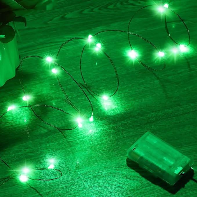 Ariceleo Mini St. Patrick's Day Fairy Lights Battery Operate, 1 Pack Copper by Ariceleo