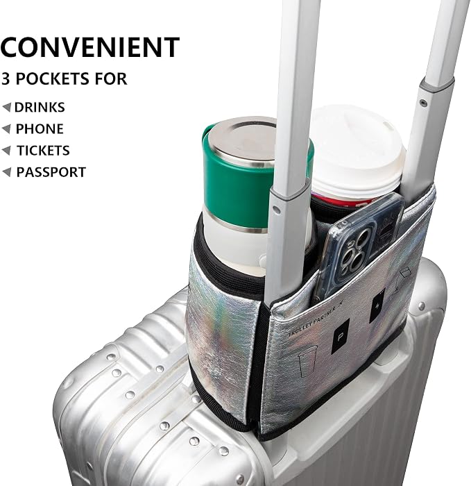 riemot Luggage Travel Cup Holder Free Hand Drink Carrier - Image 3