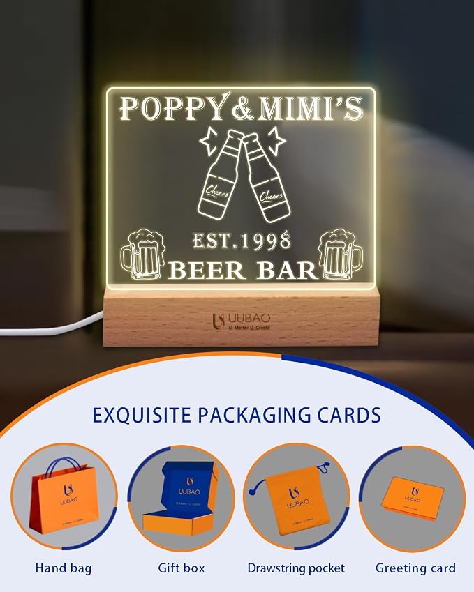 Personalized Light Up Signs for Home Bar Customized Name Bar Gifts Night Light - Image 4