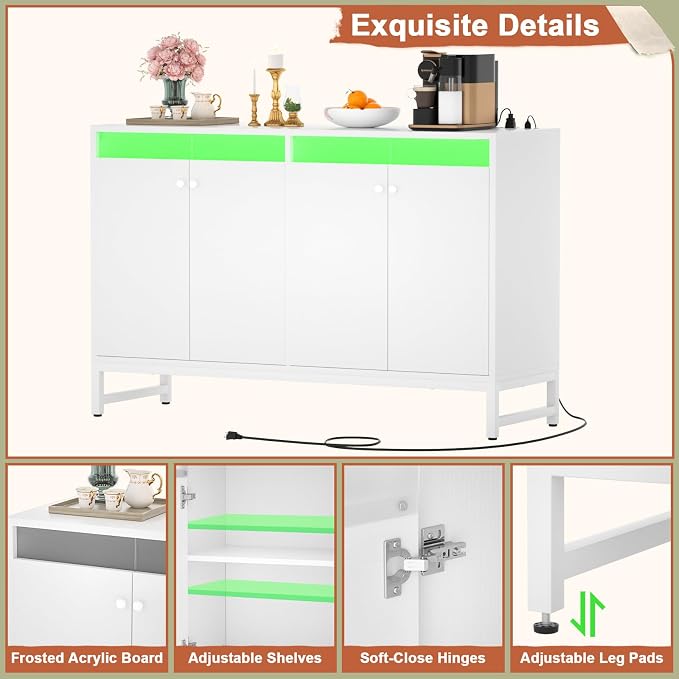 Aheaplus Sideboard Buffet Cabinet - Image 7