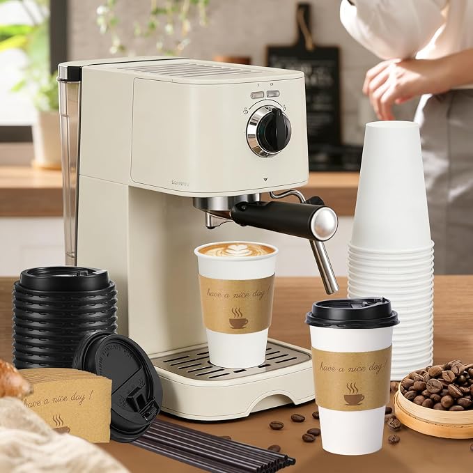 BYSNOW 500 pack 16 oz Disposable Paper Coffee Cups, Paper To Go Cups - Image 6