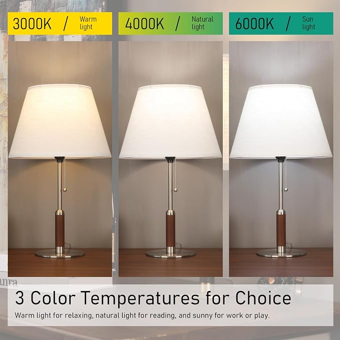 21" Modern Bedside Lamp Mid Century Table Lamp, Pull Chain Nightstand Lamp - Image 5