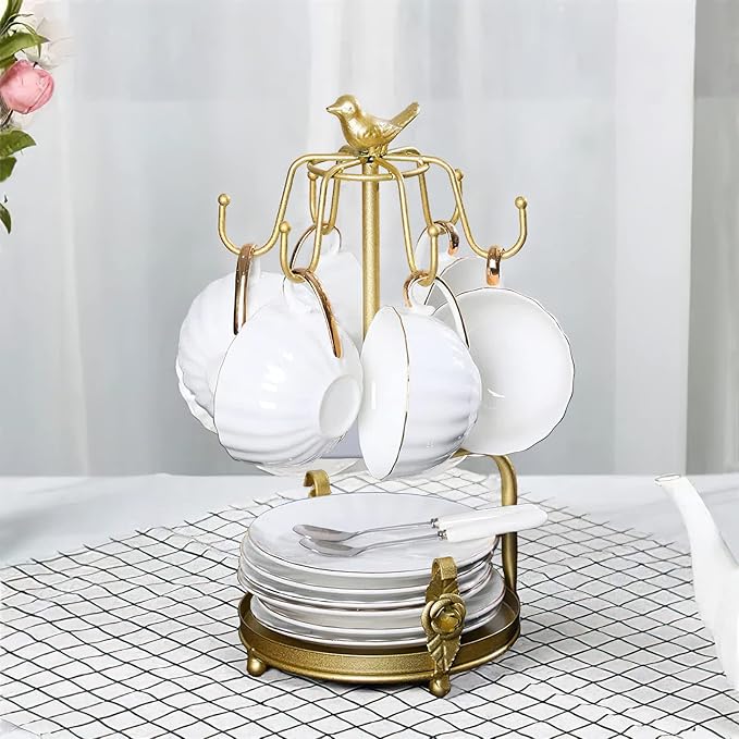 Gold Coffee Mug Tree Holder Countertop, Tea Coffee Cup Holders - Image 7