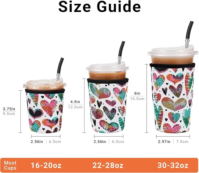 3 Pack Iced Coffee Sleeve Reusable - Image 2