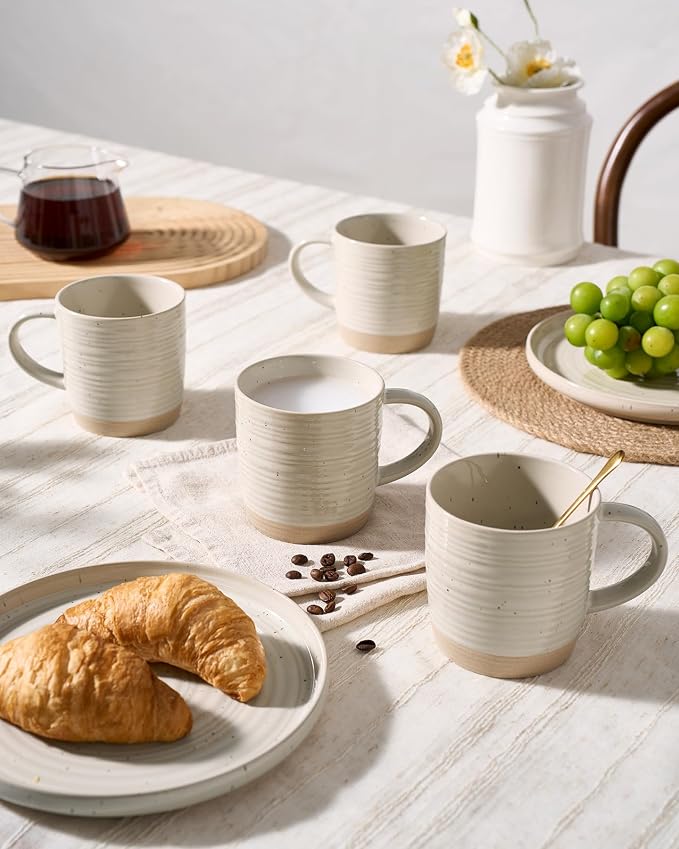 famiware Coffee Mugs Set of 4, 13 oz Mug Set, Ceramic Cup Set - Image 7