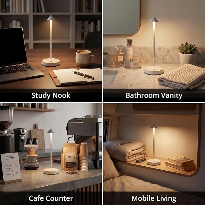 2 PACK Cordless Lamps, Battery Rechargeable Table Lamp, Portable Lamps - Image 7