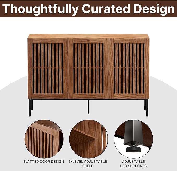BVIUNTWO Set of 2, 3 Door Accent Storage Cabinet - Image 8