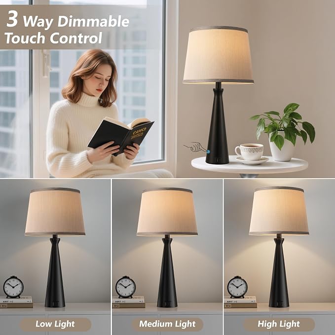 Seealle Modern Table Lamps Set of 2 - Image 3