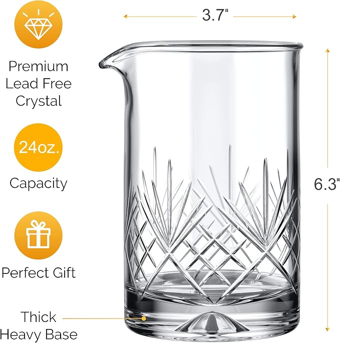 MOFADO. Crystal Cocktail Mixing Glass - Image 2