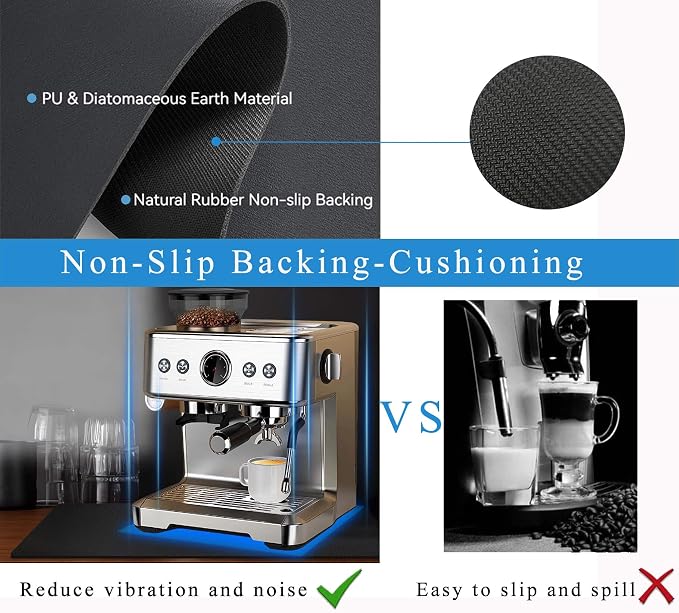 Coffee Mat for Countertops, Coffee Bar Accessories Fit Under Coffee Maker - Image 6