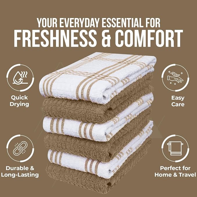DAN RIVER Premium Tan Kitchen Towels - Image 6