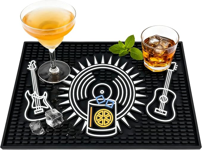 Neon Tiki Black Bar Mat 18 x 12 Inch by ZJWZLG