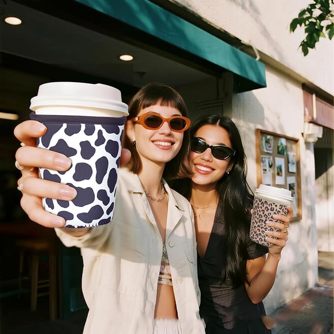 Reusable Insulated Sleeve for Iced Coffee Cup, Coffee Neoprene Sleeve for Cold - Image 7