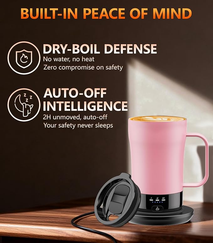 Self-Heating Coffee Mug, 14oz Heated Coffee Mug - Image 5
