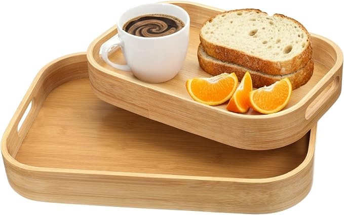2 Pack Bamboo Serving Trays - Image 8