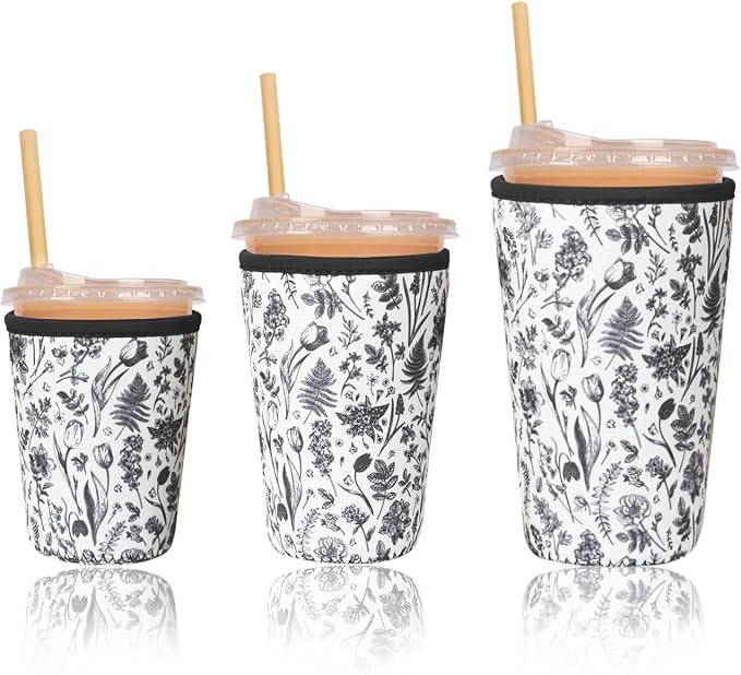 Reusable Insulated Sleeve for Iced Coffee Cup, Beverage Holder for Iced Coffee by Unknown