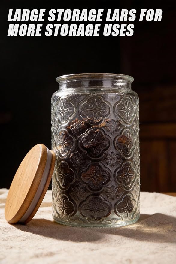 Glass Jar With Lid, 32oz Food Storage Containers Clear Mason Jars, 2 Pack | - Image 4