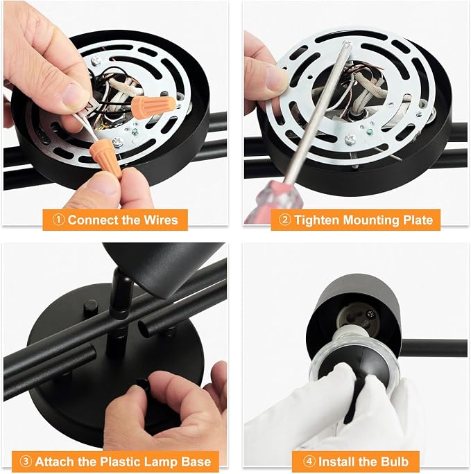 BoostArea 5 Light Track Lighting Kit, Center Swivel Track Light Heads, Flexibly - Image 8