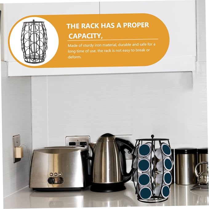 PRETYZOOM Coffee Holder Organizer Metal Storage Rack - Image 2