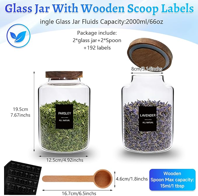 67 oz Glass Food Storage Jar - Image 5