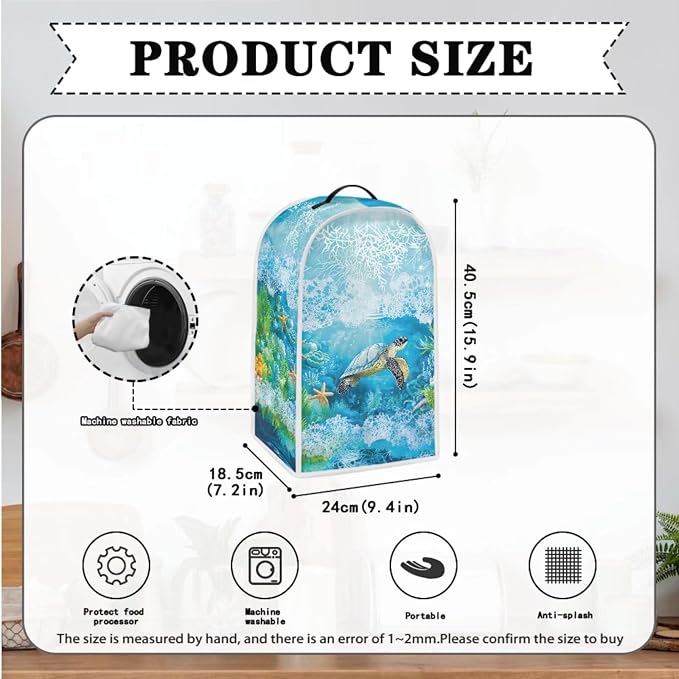 doginthehole Blender Cover Toaster Cover 4 Slice Aesthetic Underwater Sea - Image 4
