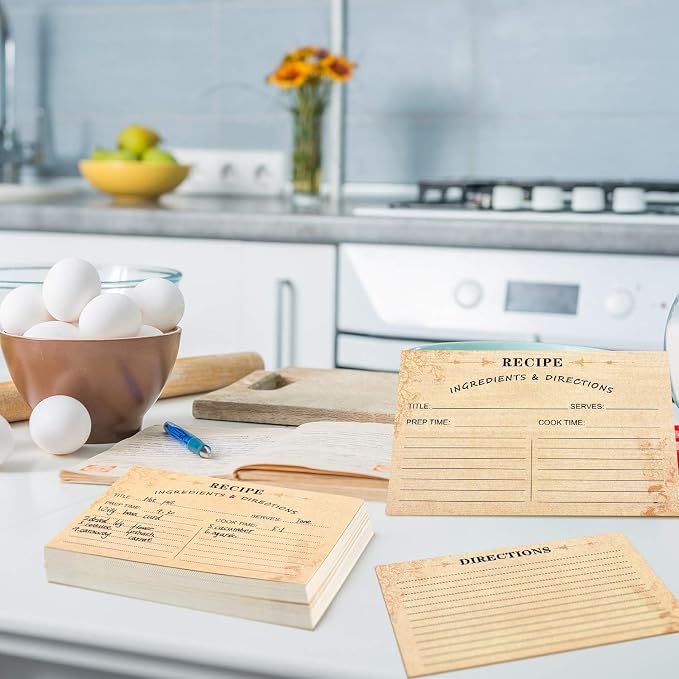 Outus 80 Pack 4 x 6 Inch Vintage Recipe Cards - Image 6
