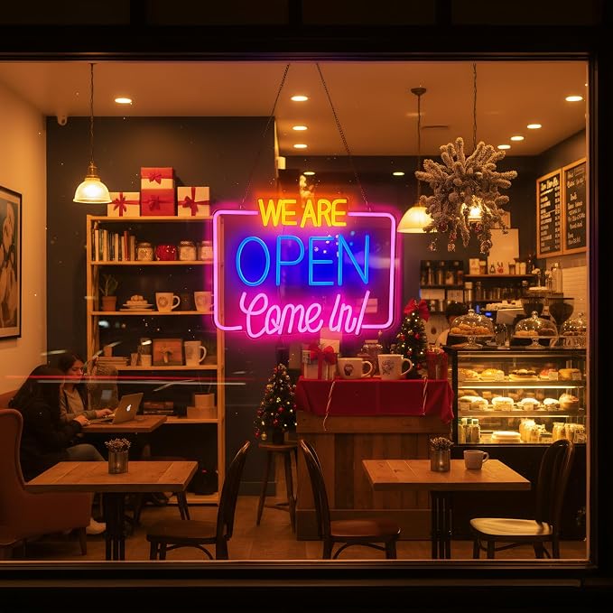 Open Sign for Business, LED Dimmable Neon Light - Image 3