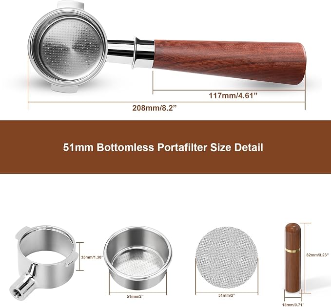 51mm Bottomless Portafilter 2 Ears - Image 7