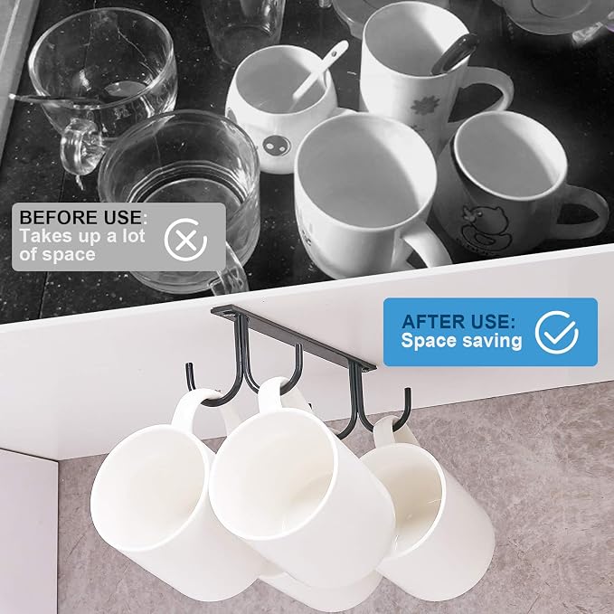 FOMANSH Mug Rack Under Cabinet - Image 2