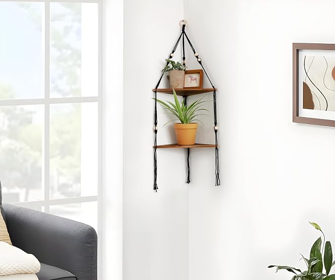Artilady Black Corner Shelf Wall Hanging - Image 5