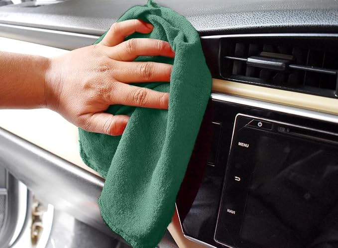 DAN RIVER Shop Towels, 50 Pack Commercial Use Green Terry Cloth Rags - Image 6