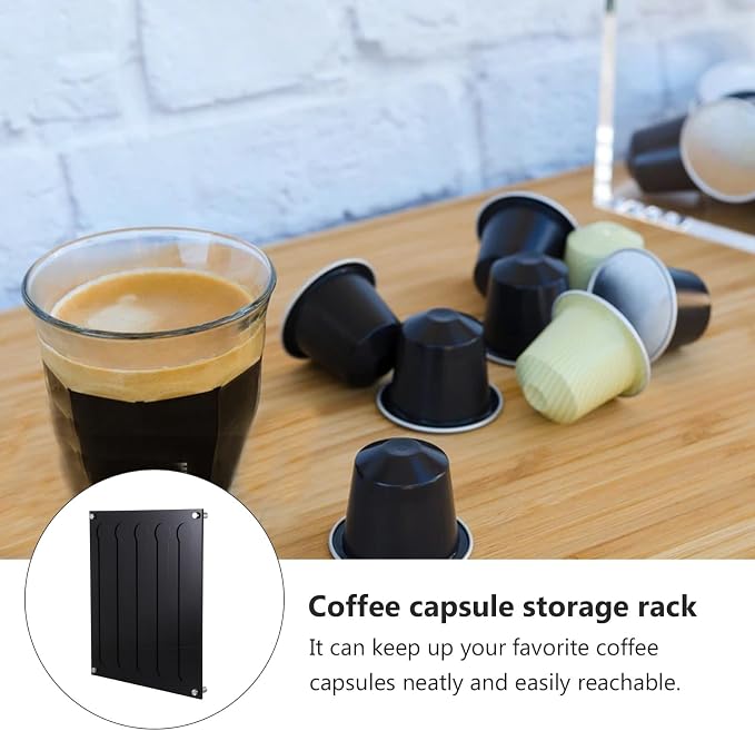 Wall-mounted Coffee Capsules Display Stand 3mm Black Acrylic Coffee Pod Holder - Image 8