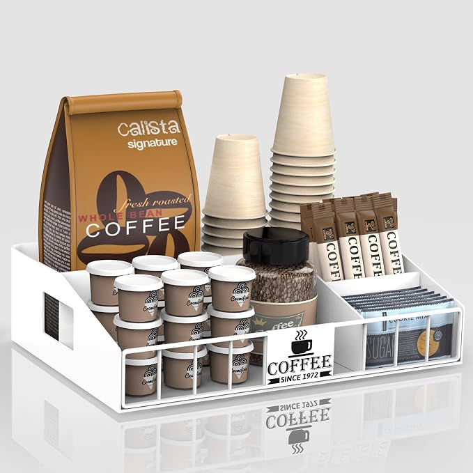 Metal Coffee Station Organizer for Countertop by LWSFF