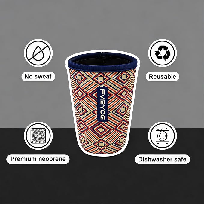 Reusable Insulated Neoprene Iced Coffee Sleeves - Image 4