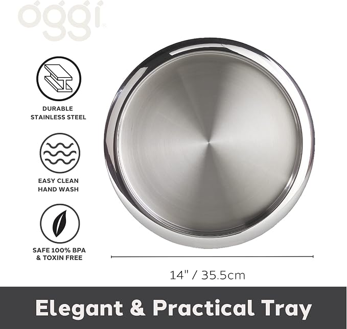 OGGI Round Tray Steel 14" - Image 2