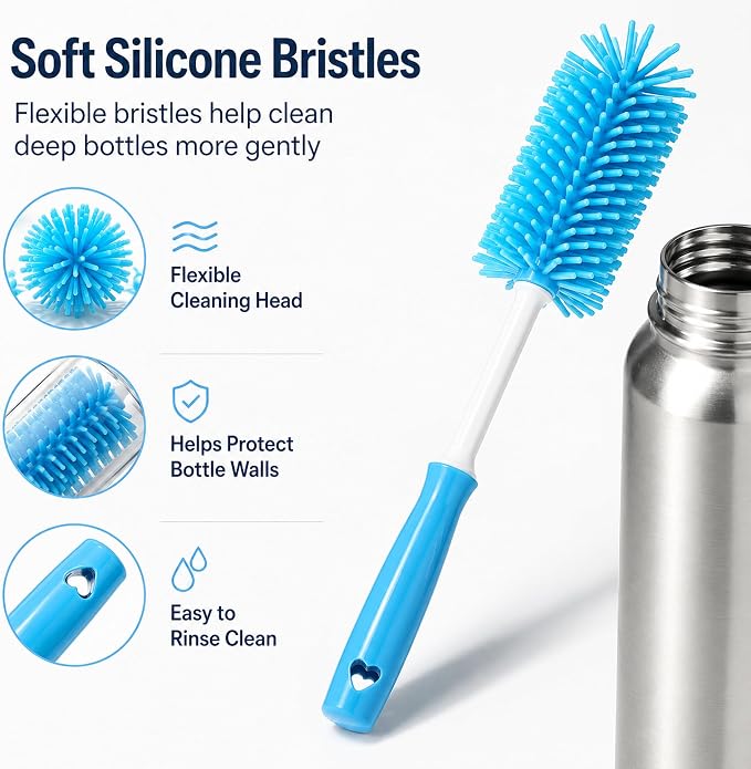 4 Pack Water Bottle Cleaning Kit Water Bottle Cleaner Brush - Image 3