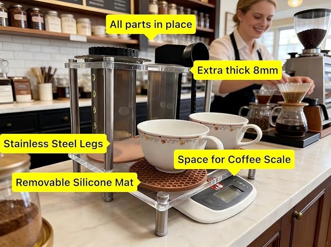 Organizer Stand for AeroPress, Coffee Bar Station, Storage Solution Fits - Image 3