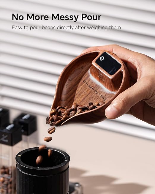 Walnut Coffee Bean Scale & Spoon - Image 3